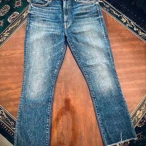 MOTHER denim The Hustler Ankle Fray size 30